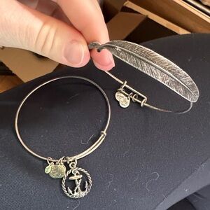 Alex and Ani Silver Charm Bracelets